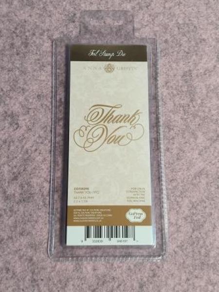 Thank You Hotfoil Stamp - Size: 63.7 x 44.7mm | 2.5 x 1.7in