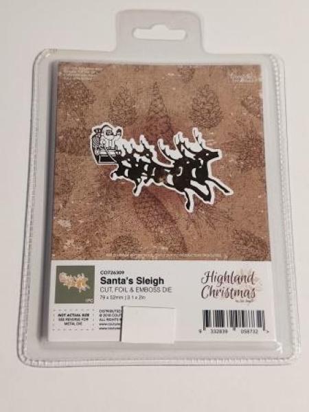 Cut, Foil and Emboss Die - Highland Christmas - Santa's Sleigh (1pc)