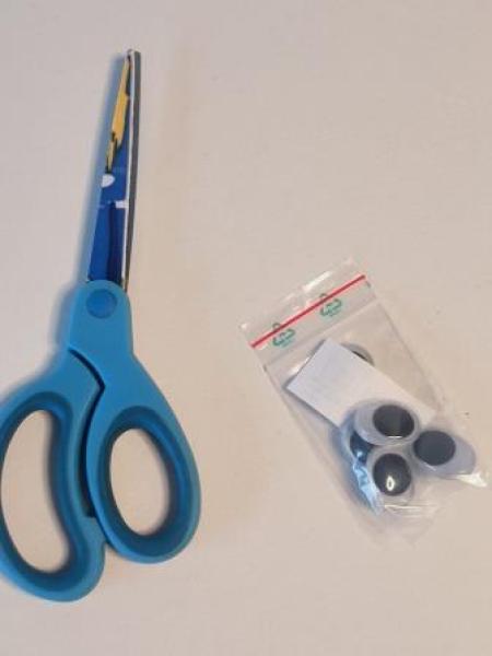 Wackelaugen oval 20 x 15 mm weiß mit schwarzer Pupill