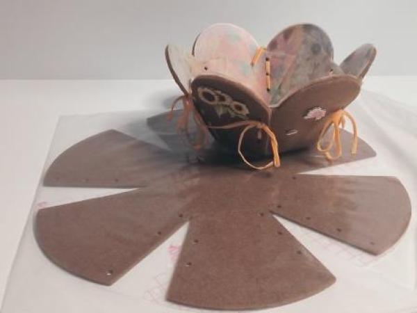 Filzform Korb / Schale groß braun