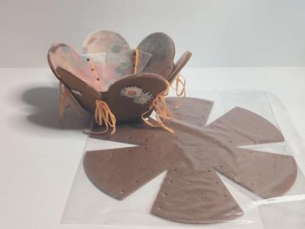 Filzform Korb / Schale klein braun