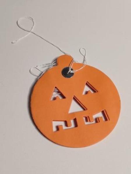 Partydeko Raumdeko Party Girlande Papiergirlande Halloween Kürbis Orange 3m