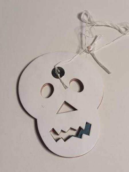 Partydeko Raumdeko Party Girlande Papiergirlande Halloween Totenkopf sort. 3m