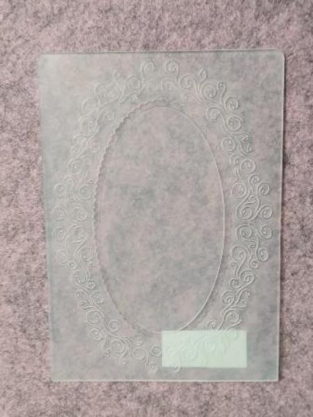 Prägeschablone Ovalrahmen