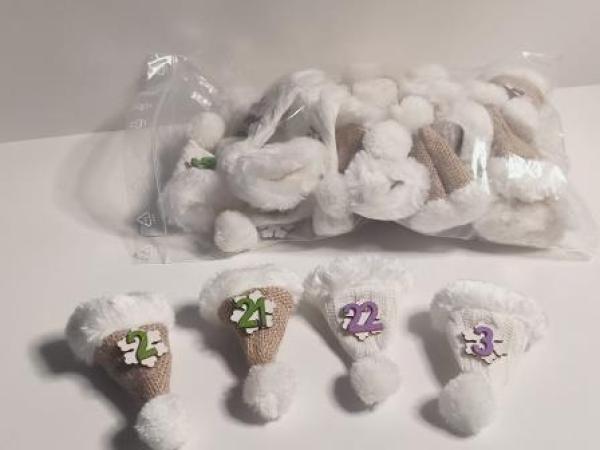 Nikolaus-Mütze, ca. 9 cm24tlg