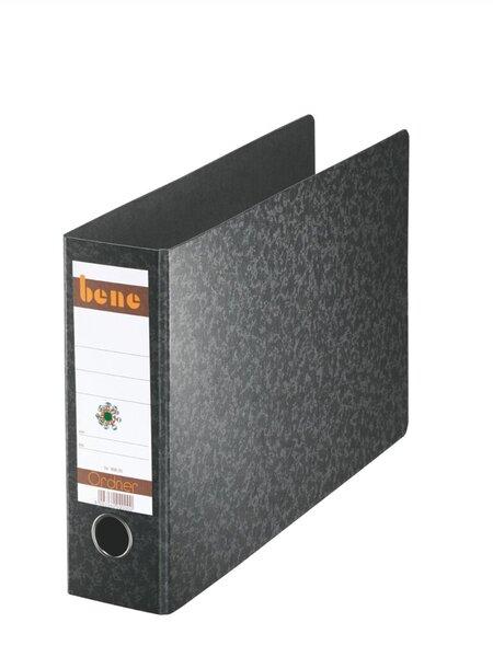 Hartpappe-Ordner No.1, A4 quer, schwarz, ohne Kantenschutz, für ca.