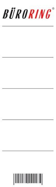 Einsteck Ordner Rückenschild, breit, weiß, 188x53mm, für PP Ordner