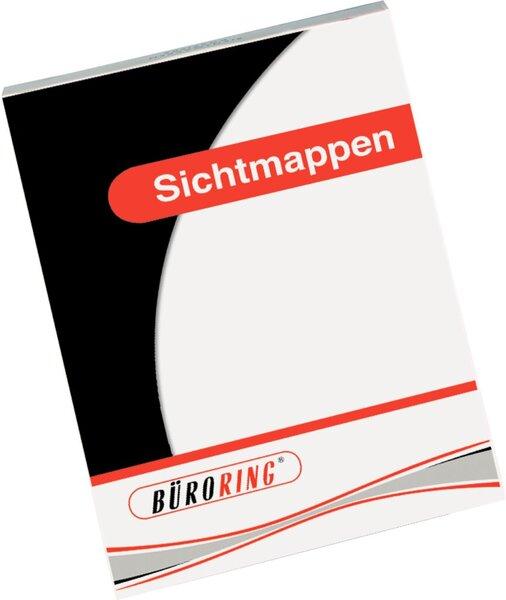 Büroring Aktenhüllen, glatt, transparent, Sichtmappe 120 my  10Stk/Pg