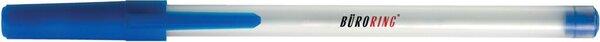 Büroring Einwegkugelschreiber mit Kappe, blau Stück