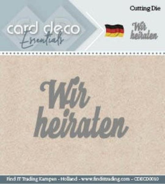 Card Deco Cutting Dies- Wir heiraten