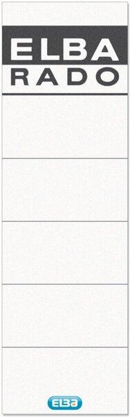 Rückenschild kurz/breit weiß 59x190mm