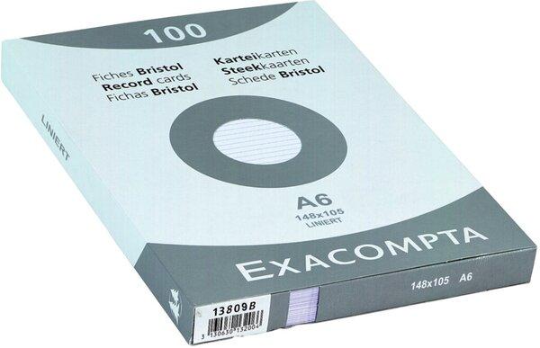 Karteikarten A6 blanko weiß 100 Stück #13309E