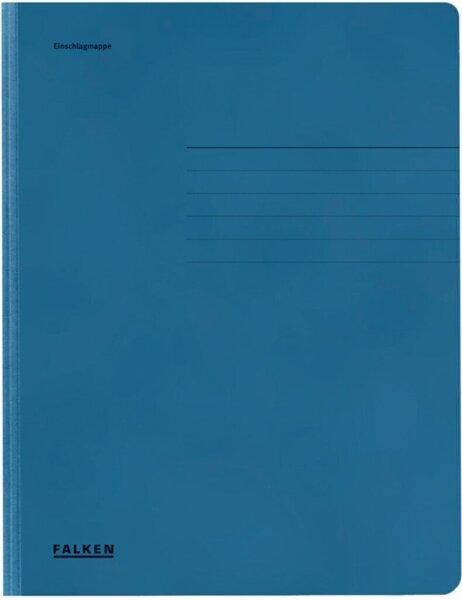Dreiklappenmappe/Aktenmappe blau 320g/qm
