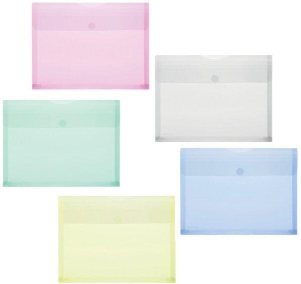 PP-Umschlag A4quer, Dehnfalten farbig sortiert