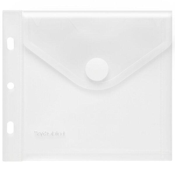 CD-Hülle mit Abheftung klar transparent, Klettverschluss