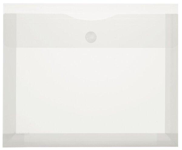 PP-Umschlag A4 quer, Dehnfalten 50mm, transparent klar, Klettverschluss