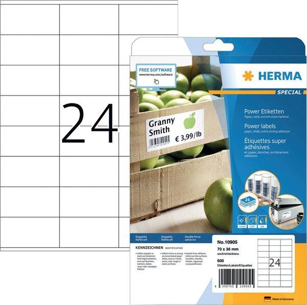 SuperPrint Power Etiketten ws extrem stark haftend 70x36mm