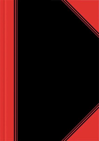 China-Kladde, A5, kariert,96 Blatt Papier 70 g/qm, schwarz/rot