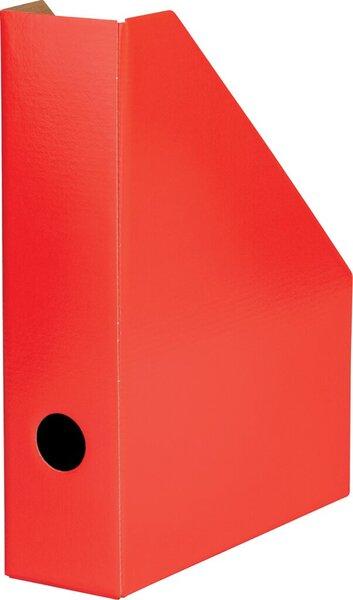 Stehsammler A4 Wellpappe rot Rückenbreite 8cm