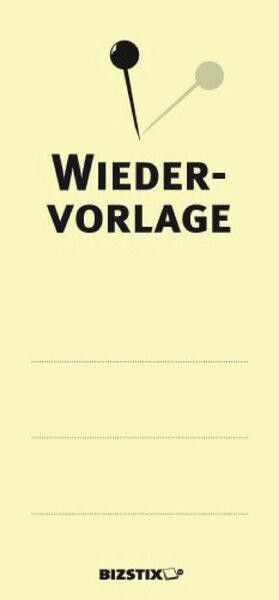 Haftnotizen 75 x 35 mm, gelb Wiedervorlage