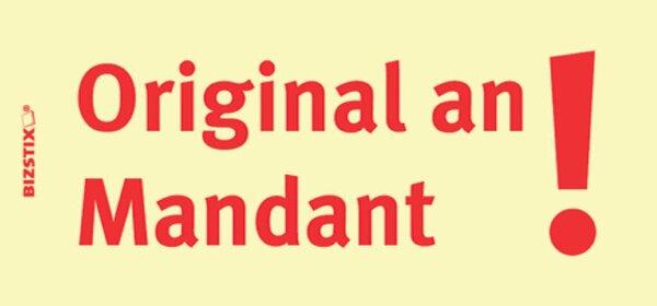 Haftnotizen 75 x 35 mm, gelb Original an Mandant