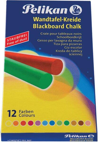 Wandtafelkreide farbig-sort. 745/12