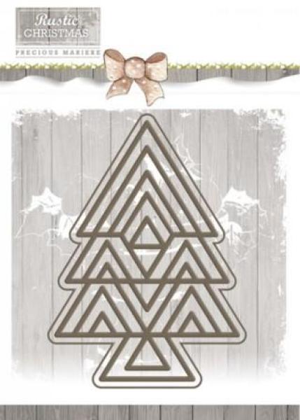 Die - Precious Marieke - Rustic Christmas - Rustic Tree