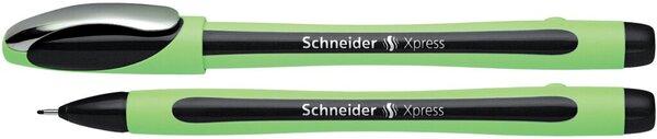 Fineliner Xpress 0,8mm schwarz gummierter Schaft, Schaftfarbe
