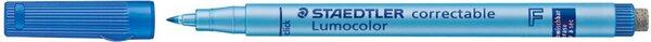 Folienstift Lumocolor correct F blau ca. 0,6mm, wasserlösliche Tinte