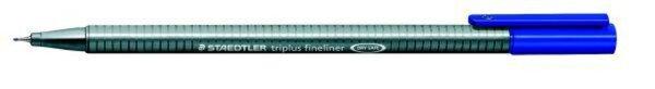Ergonomischer triplus Fineliner, superfeine metallgef. Spitze, blau