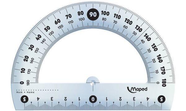 Maped Halb-Winkelmesser Cristal 180 Grad, 120 mm (82146134)