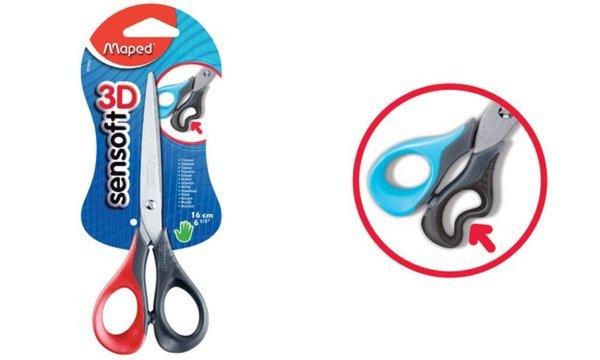 Maped Schere Sensoft 16cm 3fach sortiert
