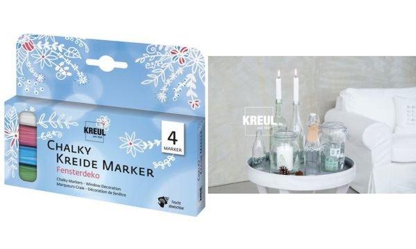 KREUL Kreidemarker Chalky, Medium, 4er-Set Fensterdeko (57602345)