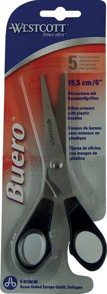 Westcott Büroschere 15,5cm Edelstahl, ergonom. Kunststoffgriff