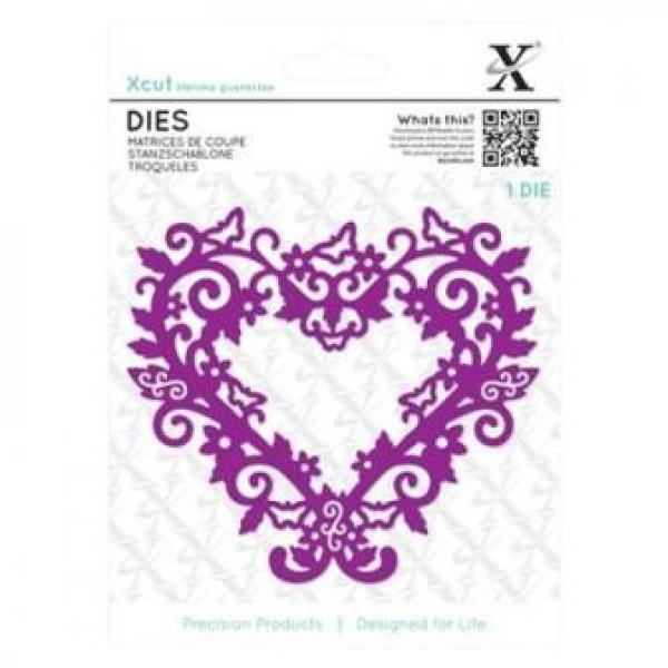 Stanzschablonen (1Stk) - Filigraner Herzenrahmen