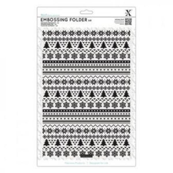 A4 Prägeschablone - Fairisle-Muster