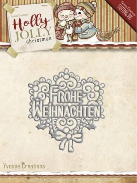 Die - Yvonne Creations - Holly Jolly - Frohe Weihnachten
