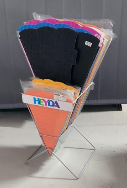 Bodendisplay Schultüten silber   leer