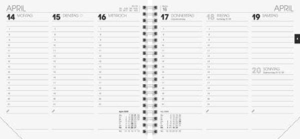 Buchkalender Mod. 762 2026  162x150 mm Kunststoff schwarz