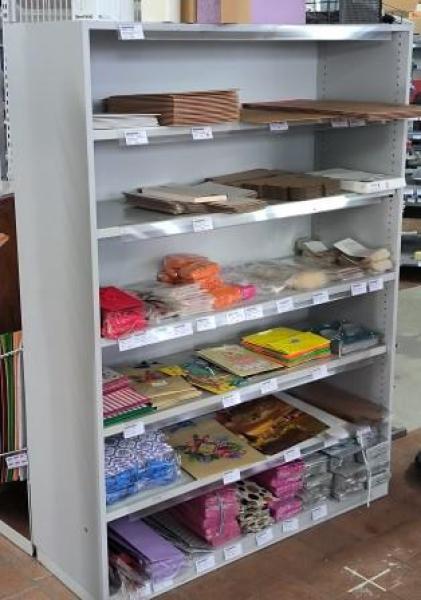 Aktenregal 5 und 3 Fächer grau  leer