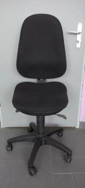 Bürodrehstuhl Point 60, Rückenlehne/Sitz gepolstert schwarz, Fußkreuz Kunststoff schwarz