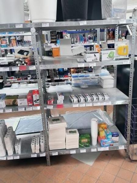 Schwerlaststeckregal silber 7 x 1,65 x 1 m doppelreihig  leer