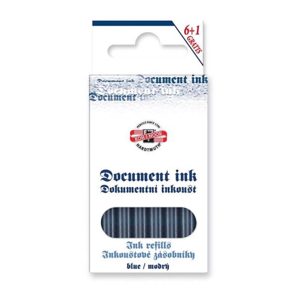 Tintenpatronen Dokumentenechte Tinte - Blau - im 7er Pack