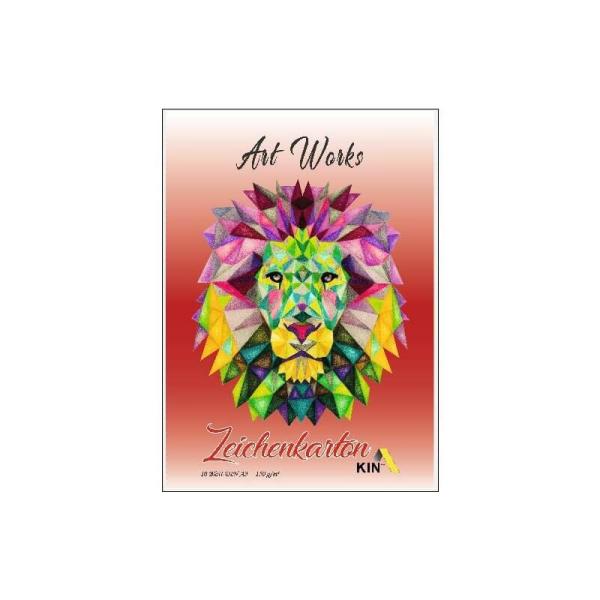 Zeichenkarton A3 150 g/m² - 10 Blatt , Block kopfgeleimt